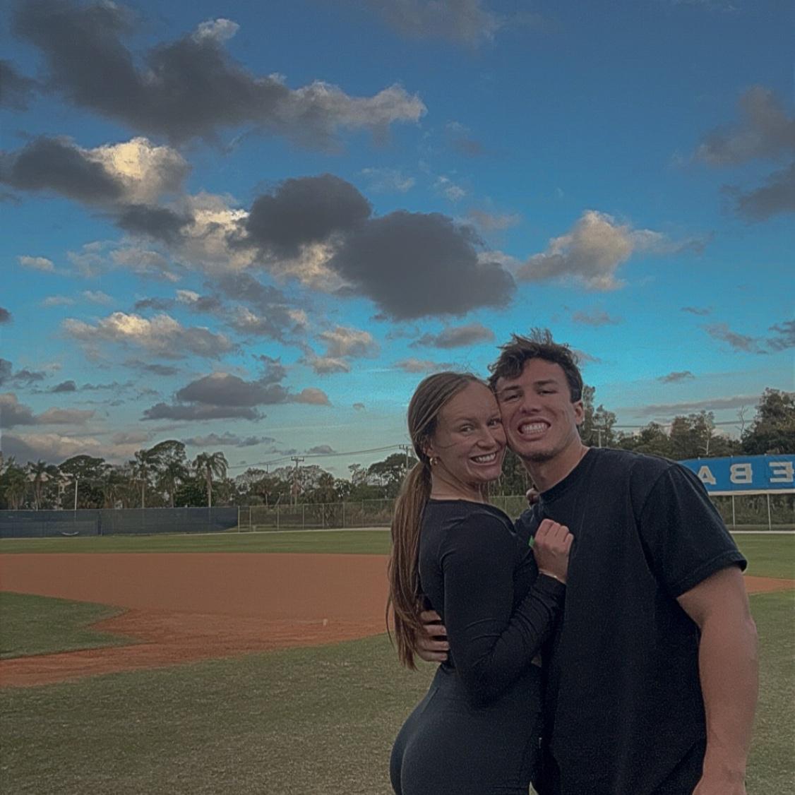 January 2024 - Hannah rode with Logan back to school at Keiser University in West Palm Beach, FL, and they practiced one last time together before the season started!