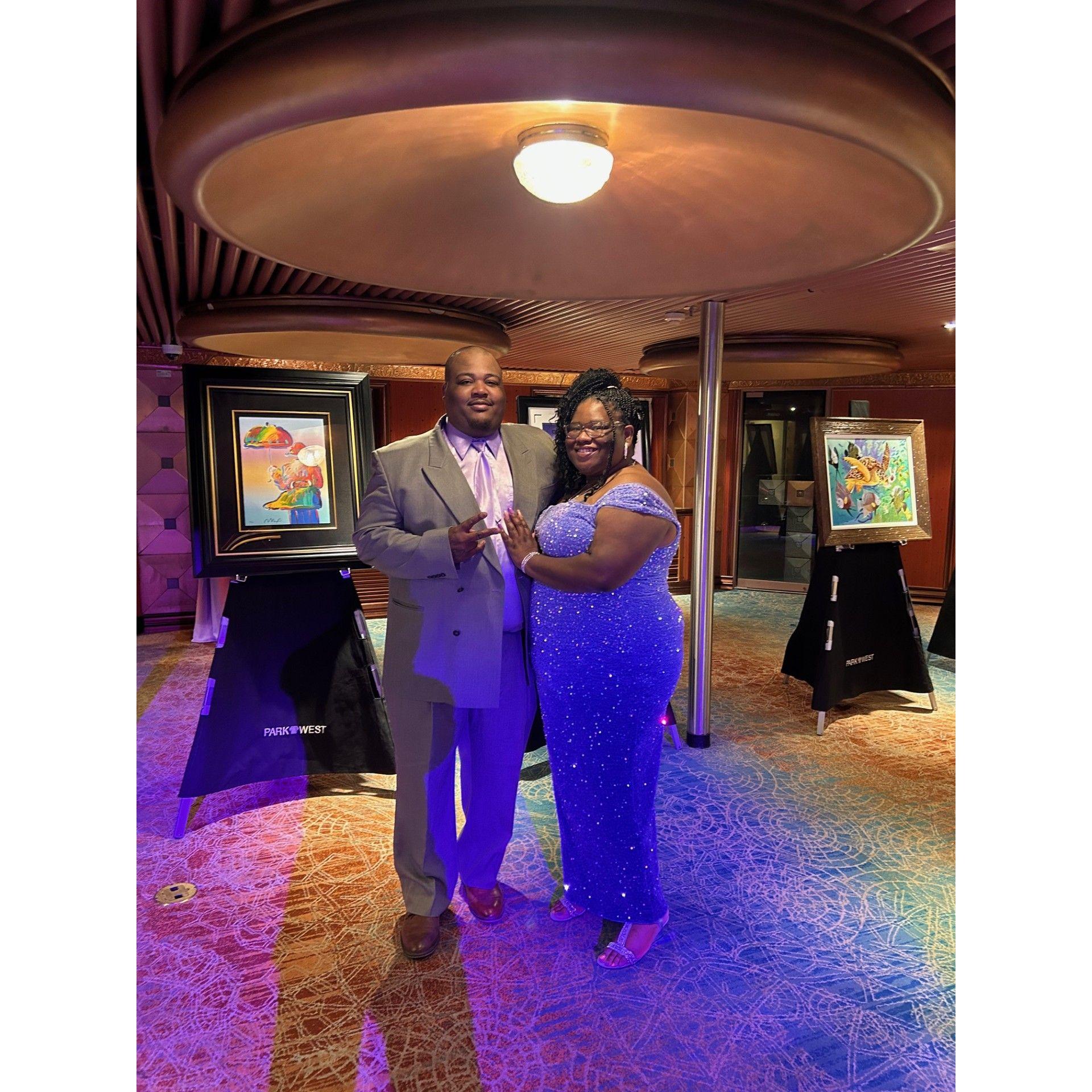 This is another picture from our very first cruise together. We had to take a second to enjoy one another.