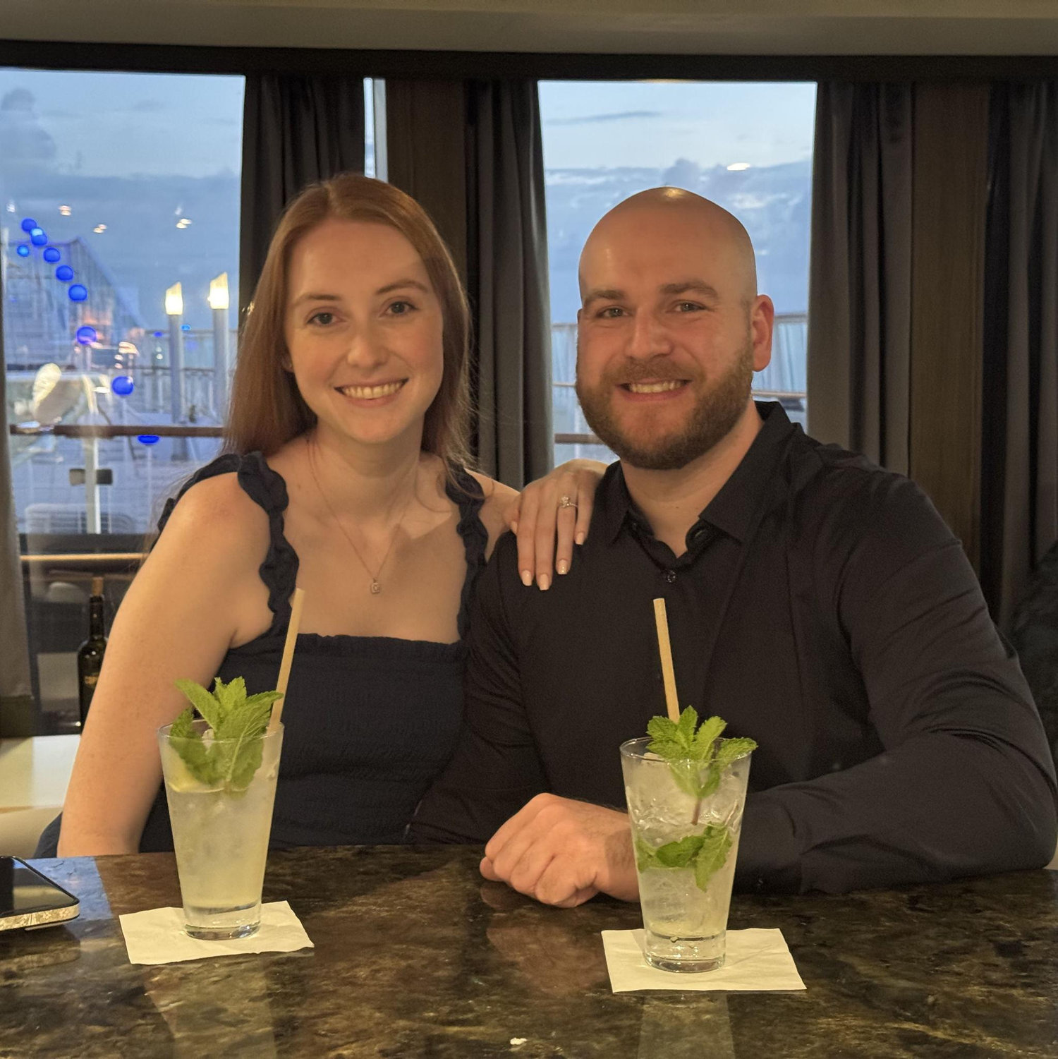 Bartender Mark called it the first night of the cruise!
