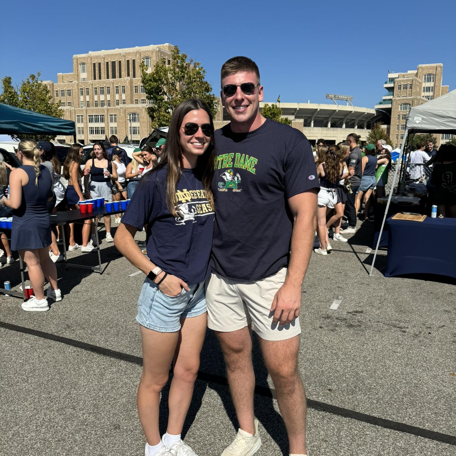 Gabe's first Notre Dame game.