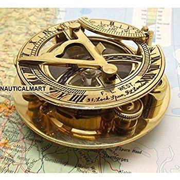 4" Sundial Compass - Solid Brass Sun Dial