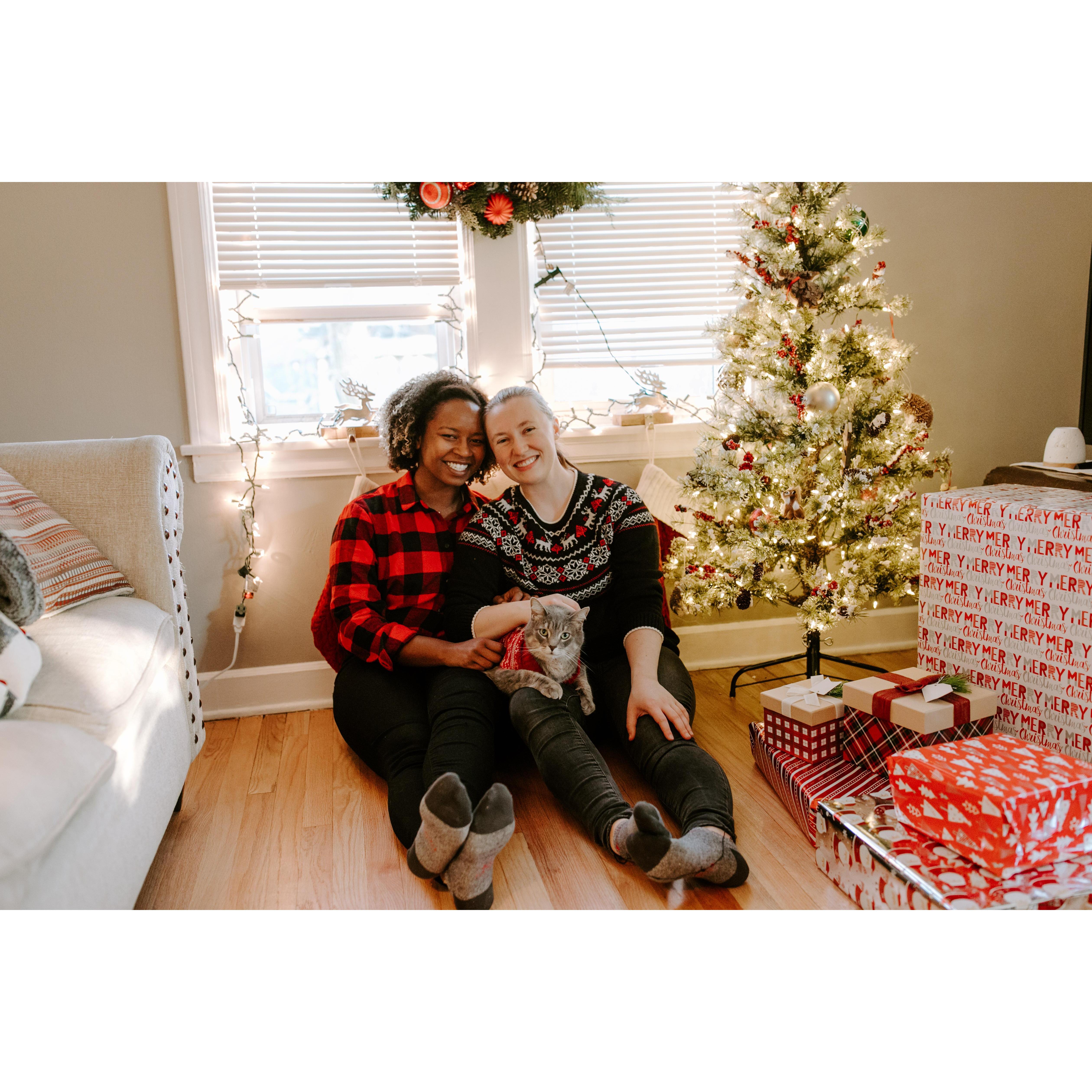 our first christmas in chicago! (can you guess where the one before this was?)