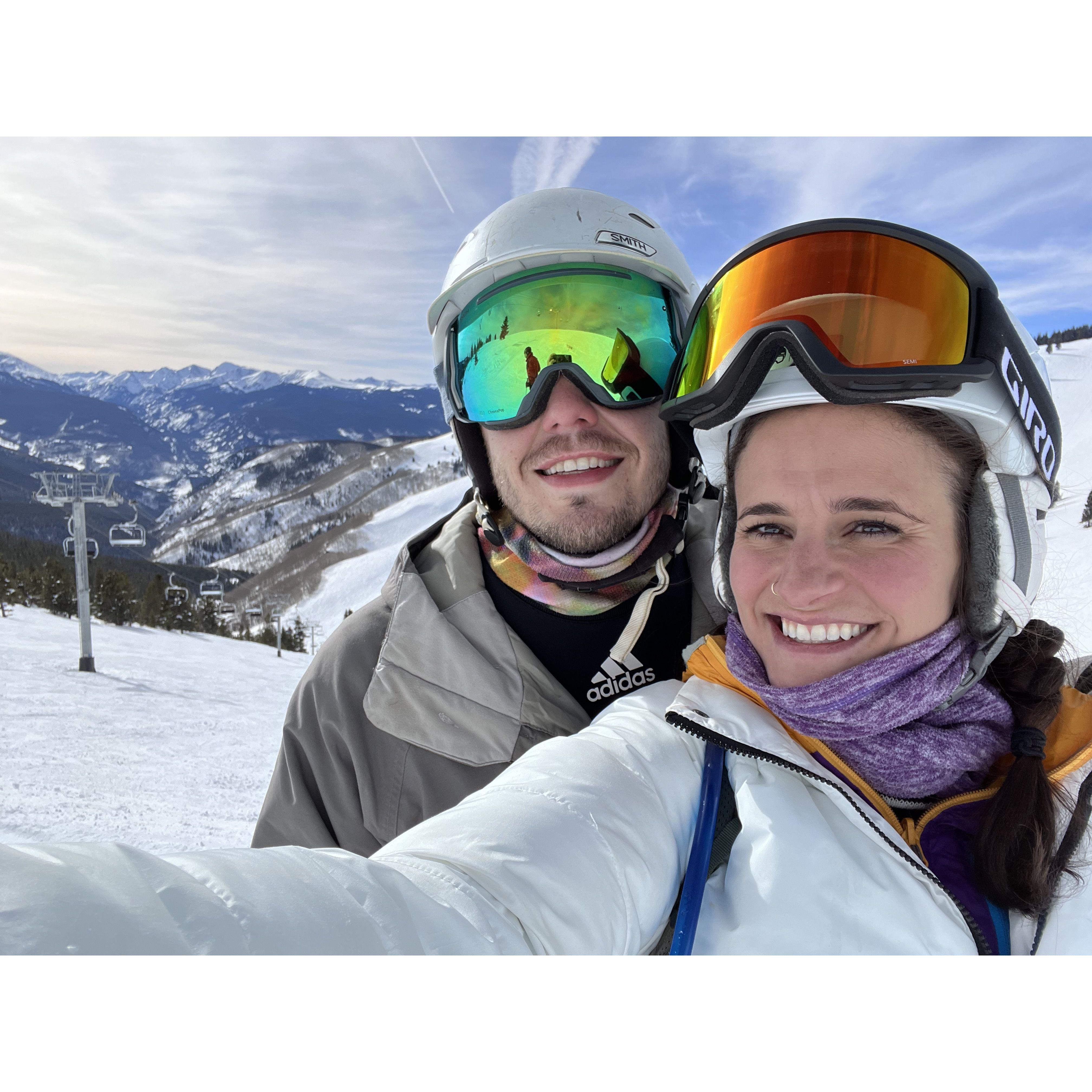 She's a better skiier than him