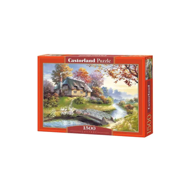 1500 Piece Jigsaw Puzzle, Cottage, Charming Nook, Pond, Countryside, Adult Puzzles, Castorland C-150359-2