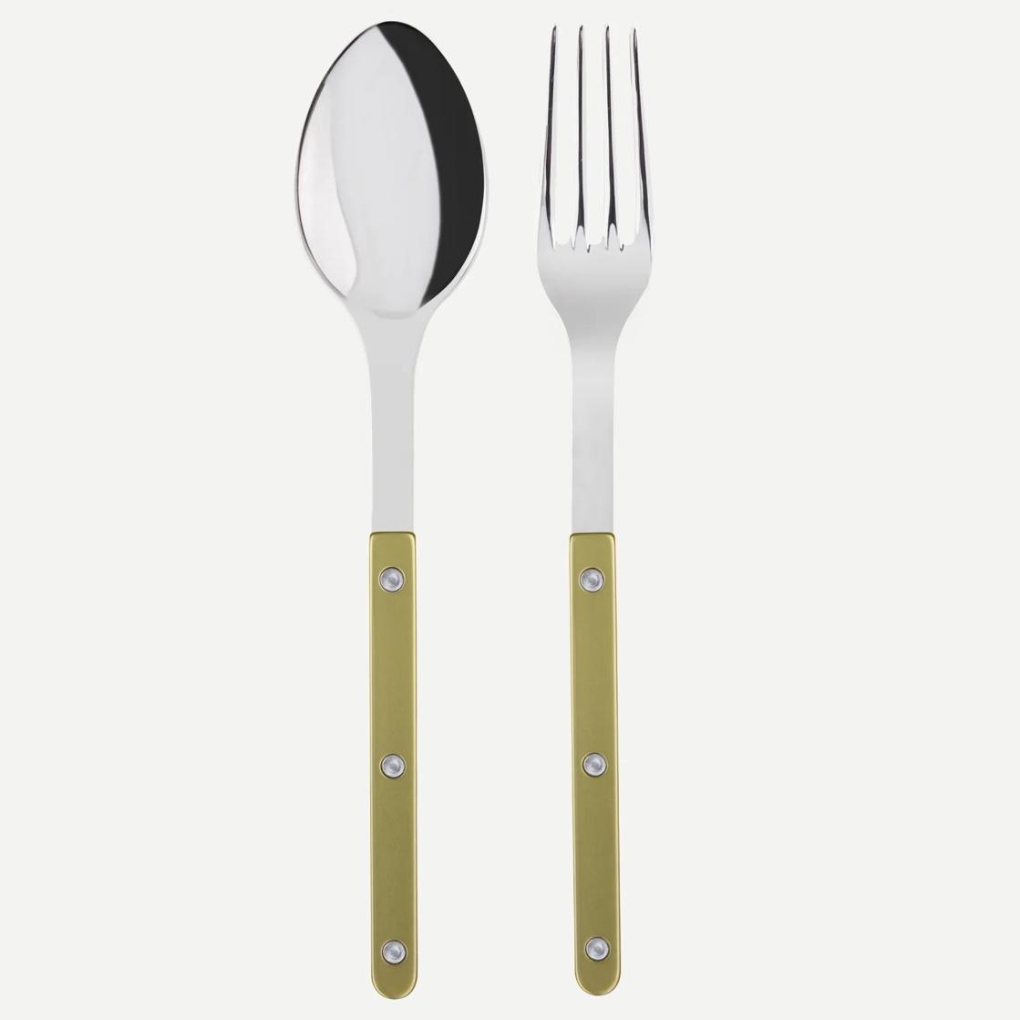 Serving Set- Bistrot Pearly, Moss, Shiny Finish
