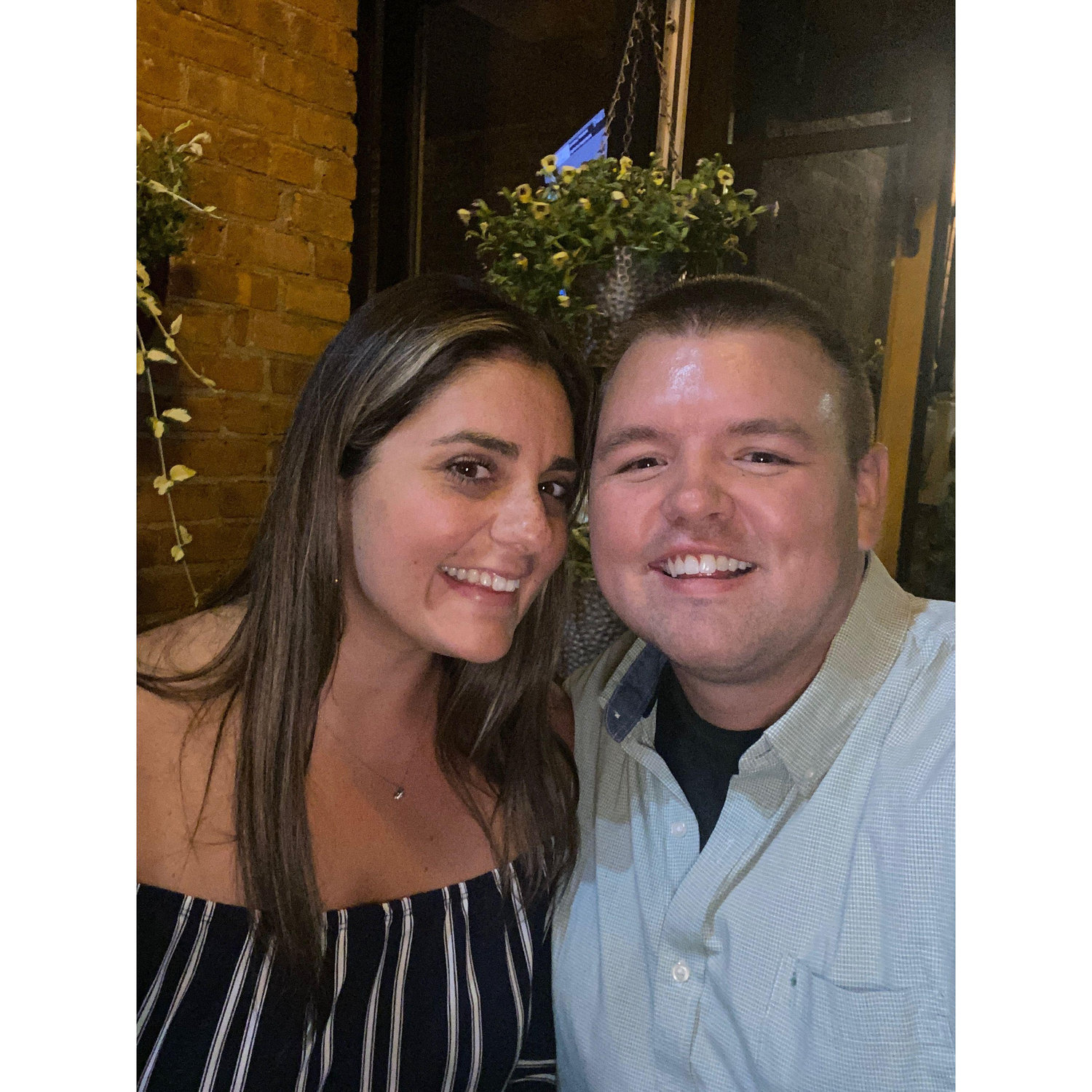 The first photo we took. Christina had just met Liz & Jeff. Liz wanted a photo, but we forgot to take one! Scott and Christina sent them this one while they were at Henry St. Taproom for the nightcap.