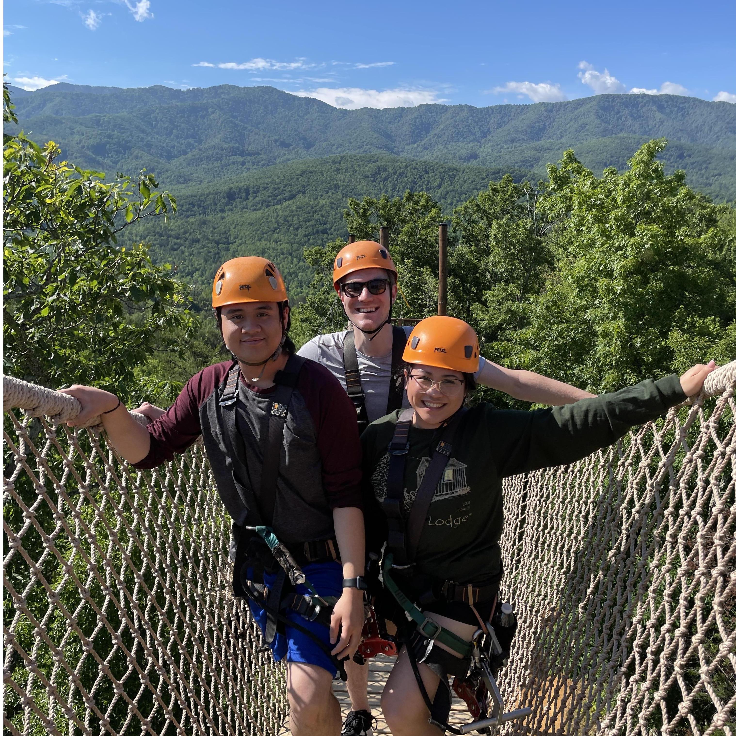 Ziplining in Tennessee