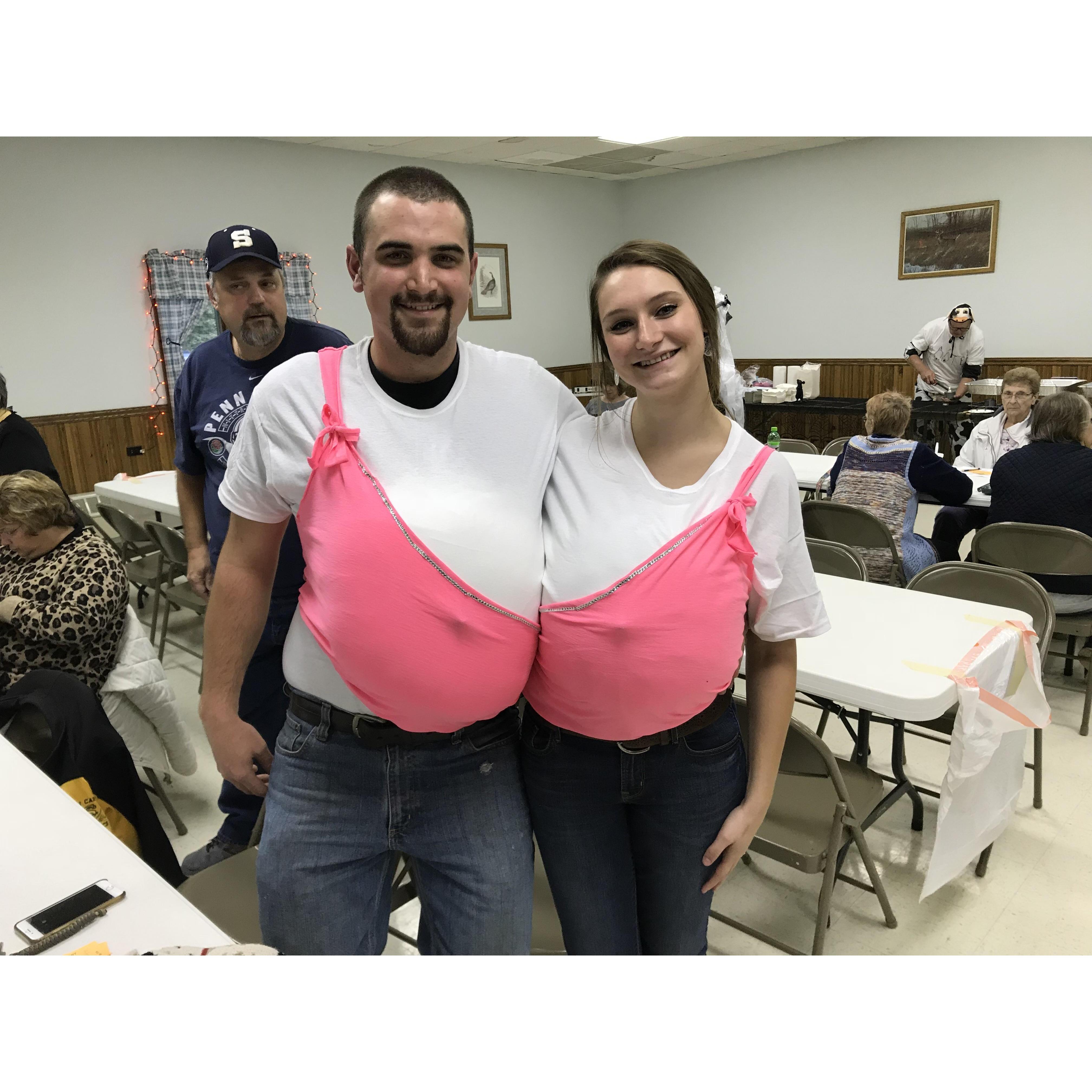 Brad and I won "Best Costume" at the Halloween Cash Party