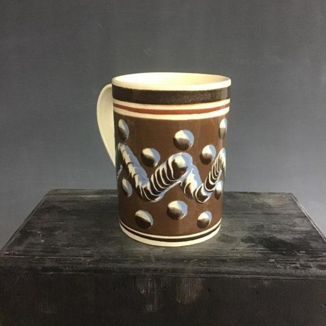 Mochaware 12oz coffee, tea mug mochaware handmade pottery