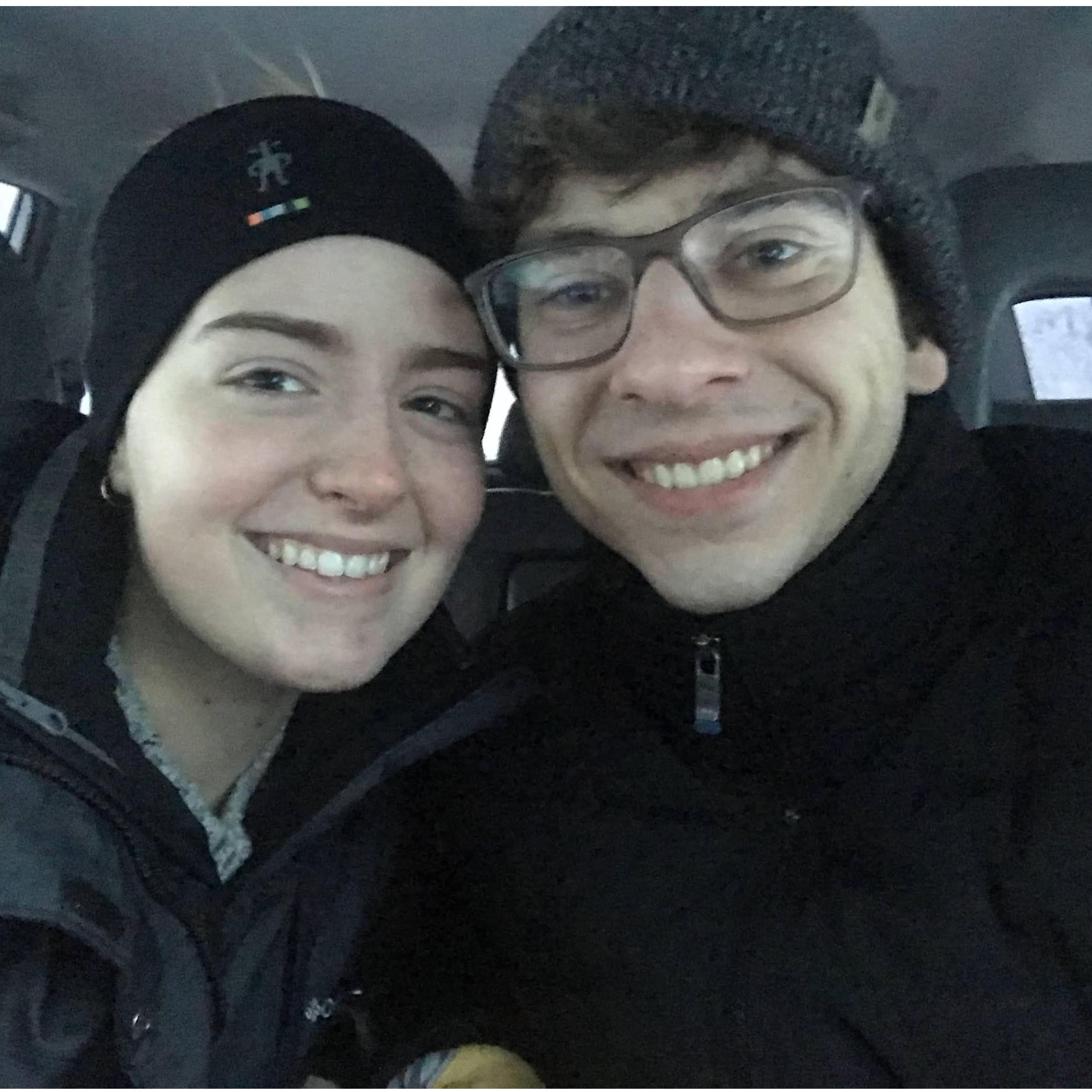 From the morning we got engaged :) Just minutes before he proposed!