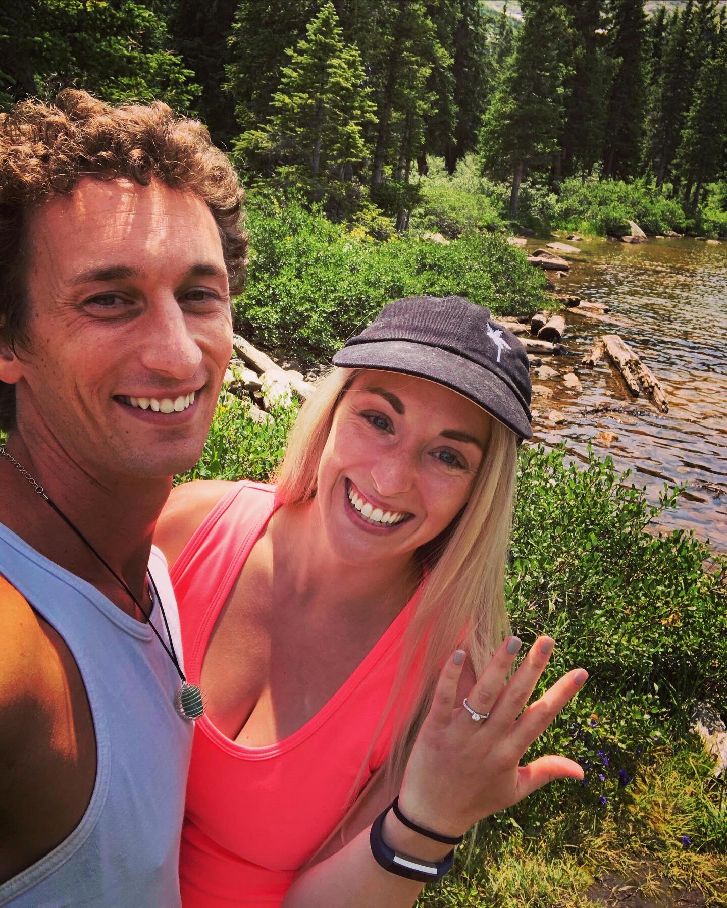 Keegan proposed halfway through a 10 mile hike on 8/5/2020!