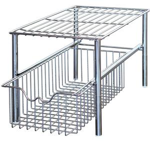 Deco Brothers - DecoBros Stackable Under Sink Cabinet Sliding Basket Organizer Drawer,Chrome