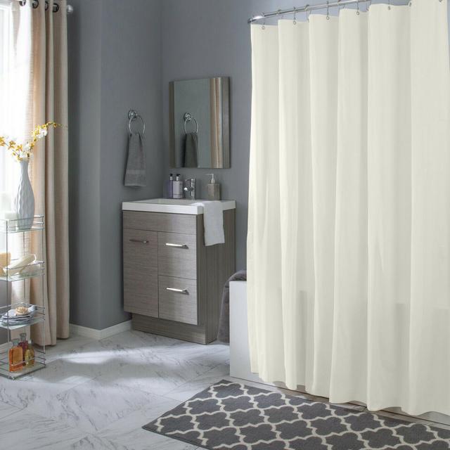 Kate Aurora Living Hotel Collection Mold & Mildew Resistant Fabric Shower Curtain - Beige
