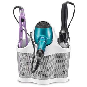 Polder Products, LLC - Polder BTH-7050-79B Style Station - Hair Styling Storage Unit - Heat Resistant and Ideal for Blow Dryers, Curling Irons, Brushes & More - White