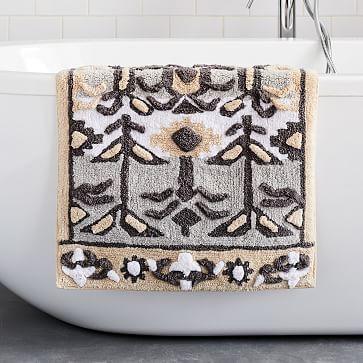 Organic Thiha Bath Mat - Gray Sky