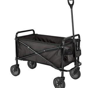 Amazon Basics Collapsible Folding Heavy Duty Utility Wagon for Outdoor Sports, 265 pounds Weight Capacity, Camping, Garden, and Shopping, 27.6 x 40.9 x 20 inches, Black