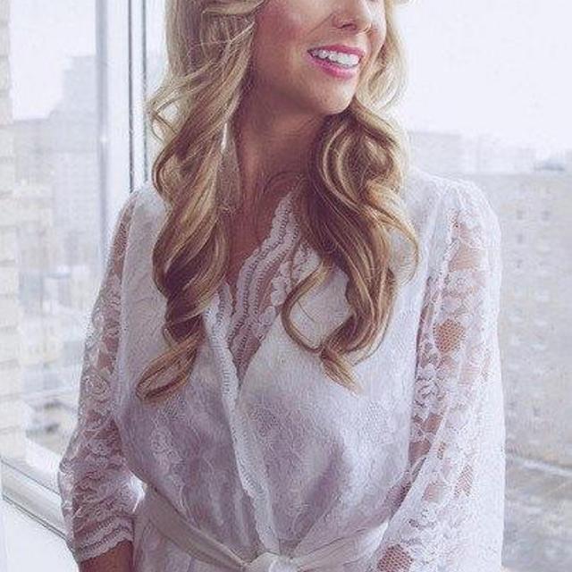 The Milan wedding robe-all lace brides robe bridal -fully lined robe, white dressing gown-bridal shower gift-getting ready robe