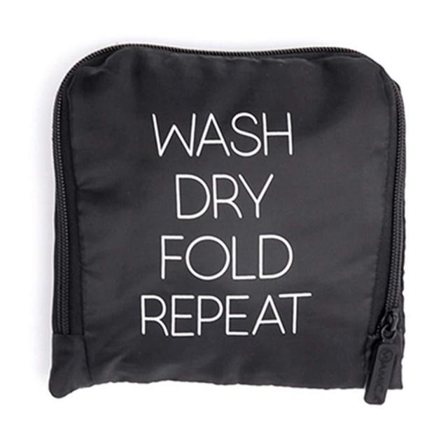 Miamica Travel Laundry Bag, Wash, Dry, Fold, Repeat