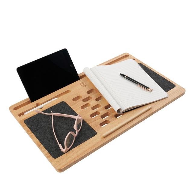 Squared Away™ Wood Lap Desk with Felt Mouse Pads