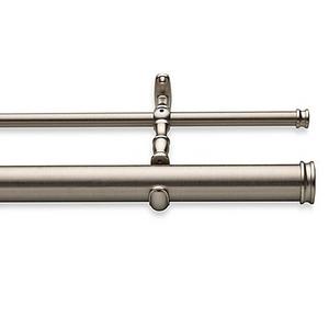 Cambria® Elite Complete Double Drapery Rod in Brushed Nickel