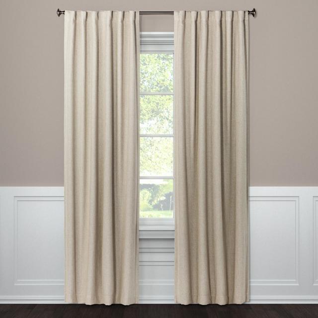 63"x50" Aruba Blackout Rod Pocket Window Curtain Panel Linen - Threshold™