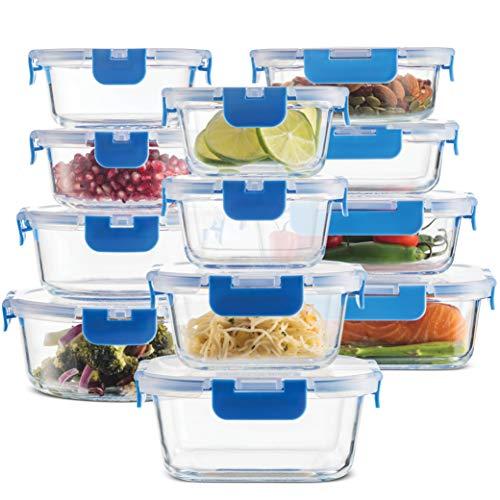 Glass Food Storage Jars Containers With Airtight Bamboo ,superior Glass  Food Storage Containers Set - Newly Innovated Hinged Locking Lids(6inch)