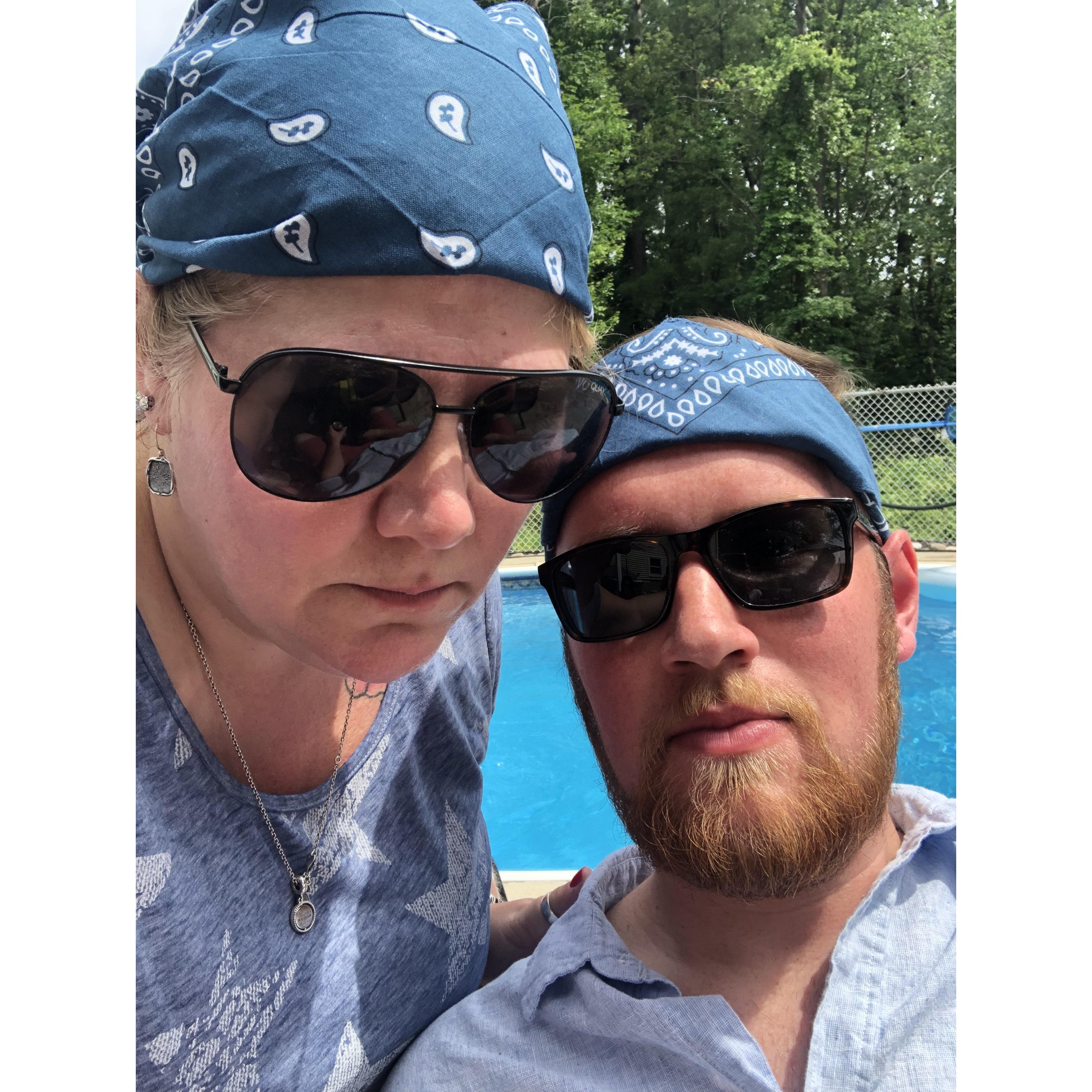 cookout fun! Cornhole competition got serious!!