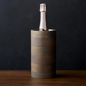 Brooks Grey Wood Wine Cooler