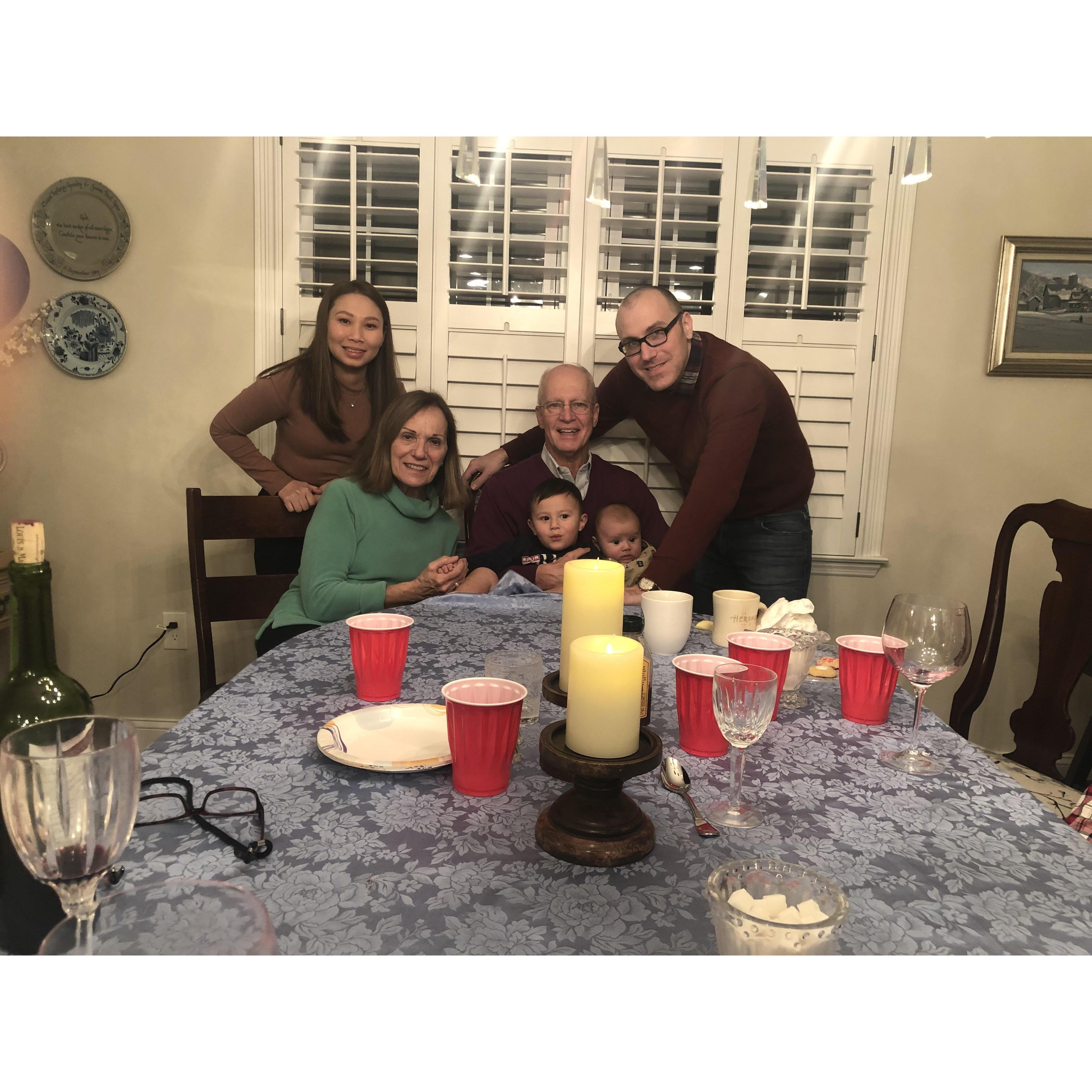 We first say to our family is " I Love You."
Our family on my father-in-law's 70th birthday.