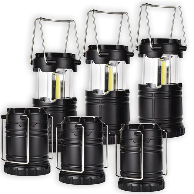 Lantern Collapsible Camping Light, Battery Operated Lanterns COB Super Bright for Power Outages Indoor Emergency Outdoor Camping Hiking Kit,6 Pack