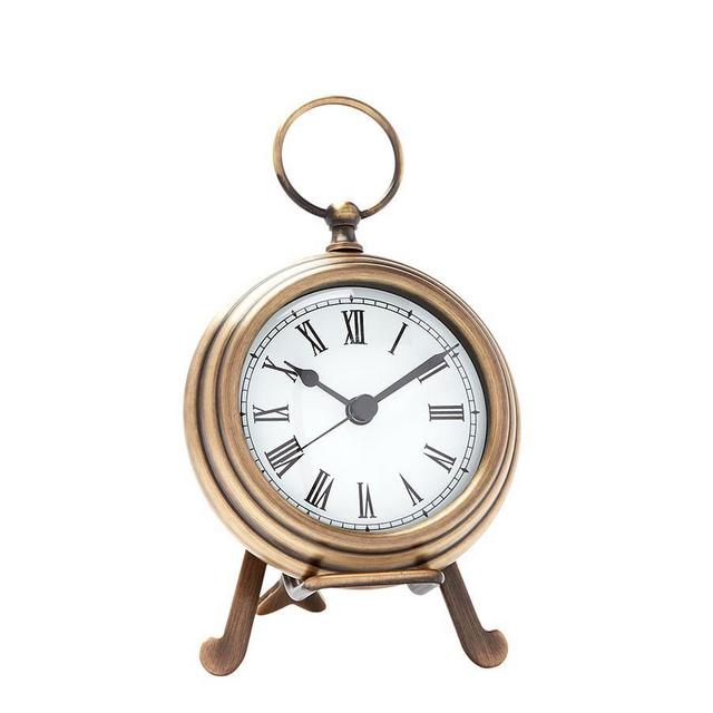 Pocket Watch Clock, Small, Brass