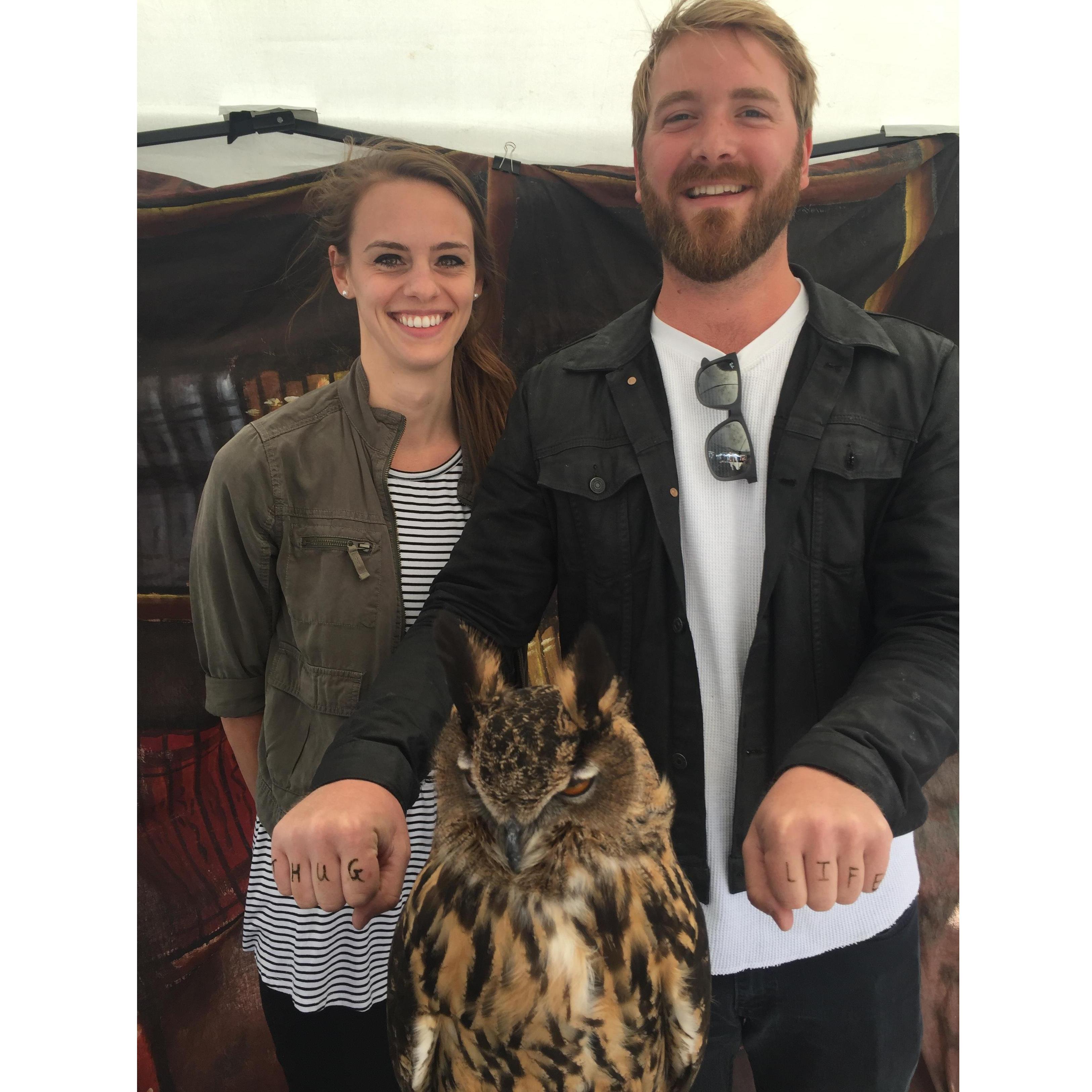 Our first picture together, at the Burnet Bluebonnet Festival.