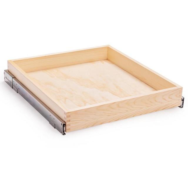 Mulush Pull Out Cabinet Drawer, 29”W x 21”D Soft Close Slide Out Wood Drawer Storage Organizer for Kitchen, Requires At Least 29.5” Cabinet Opening, Finished, Bottom Assembly, MU-B-29-US