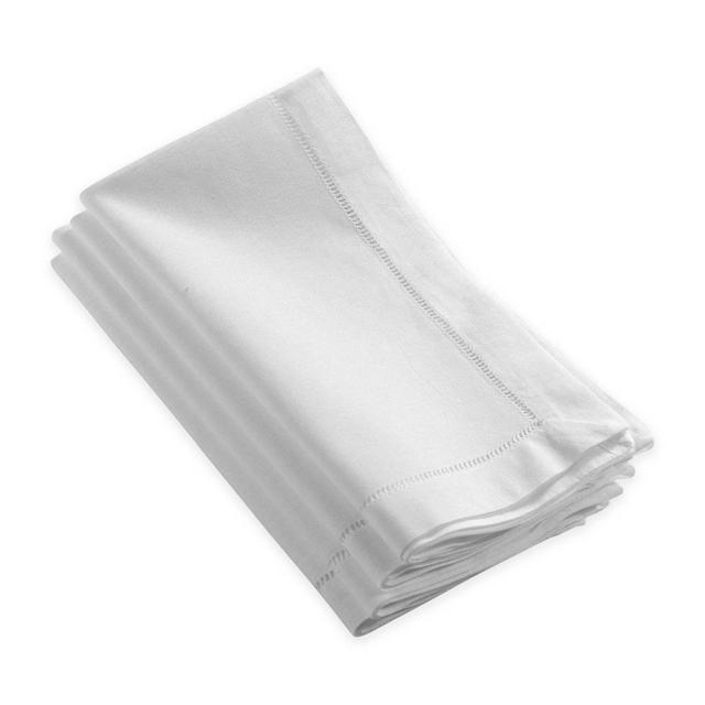 Saro Lifestyle Classic Hemstitch 20-Inch Napkins in White (Set of 4)