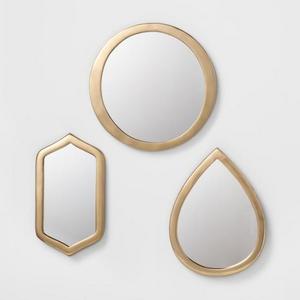 Decorative Mirror Set Light Gold 3pk - Threshold™