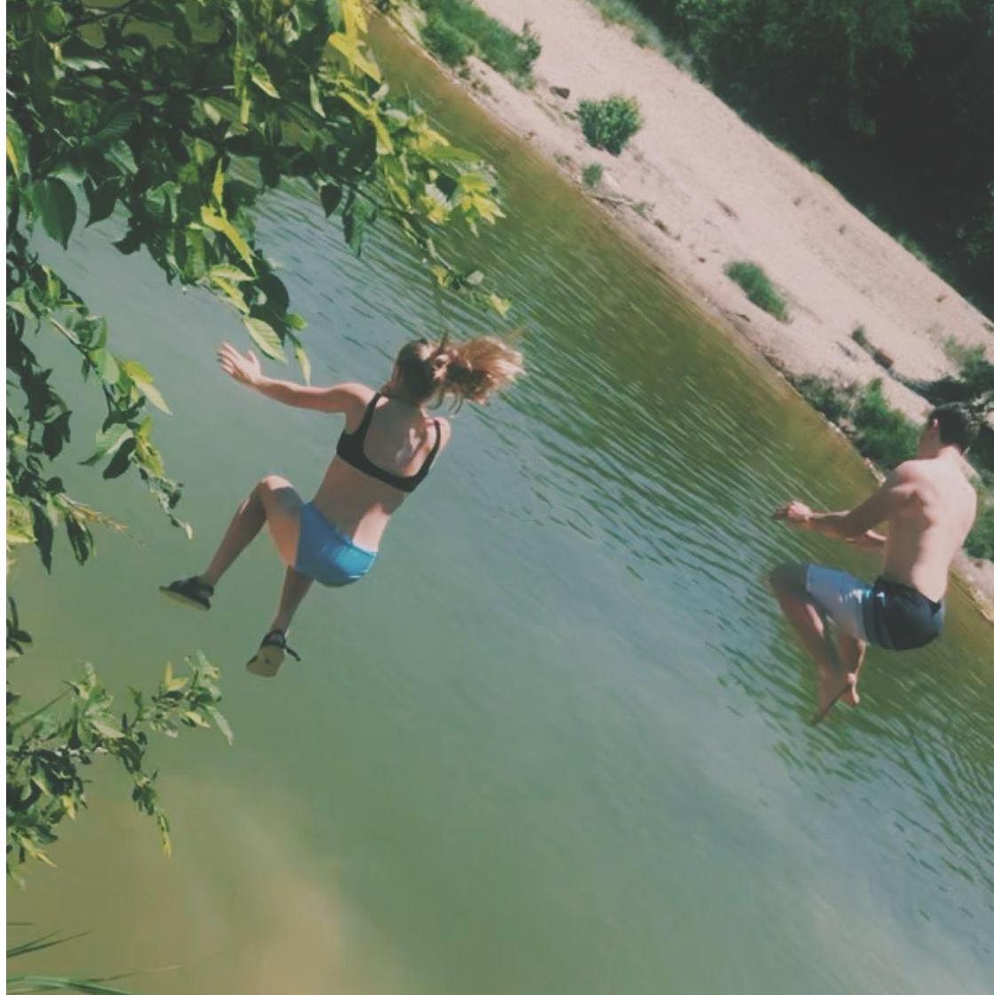 A select few would say we are adventurous, in high school we jumped off a cliff!