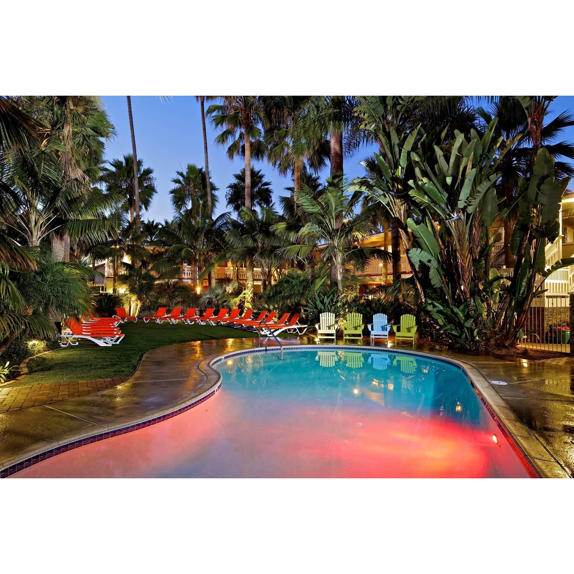 Pool area at the Ocean Palms Resort