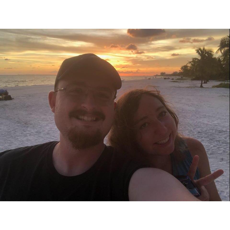 Fort Myers staycation. We rented a beach cabin and we got really drunk and told each other that we wanted to marry each other.