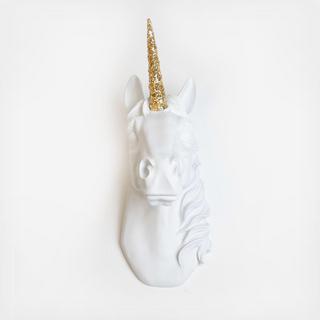 Resin Faux Taxidermy Unicorn Head