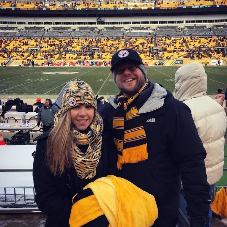 Freezing day in Pittsburg cheering on the Steelers (2017)