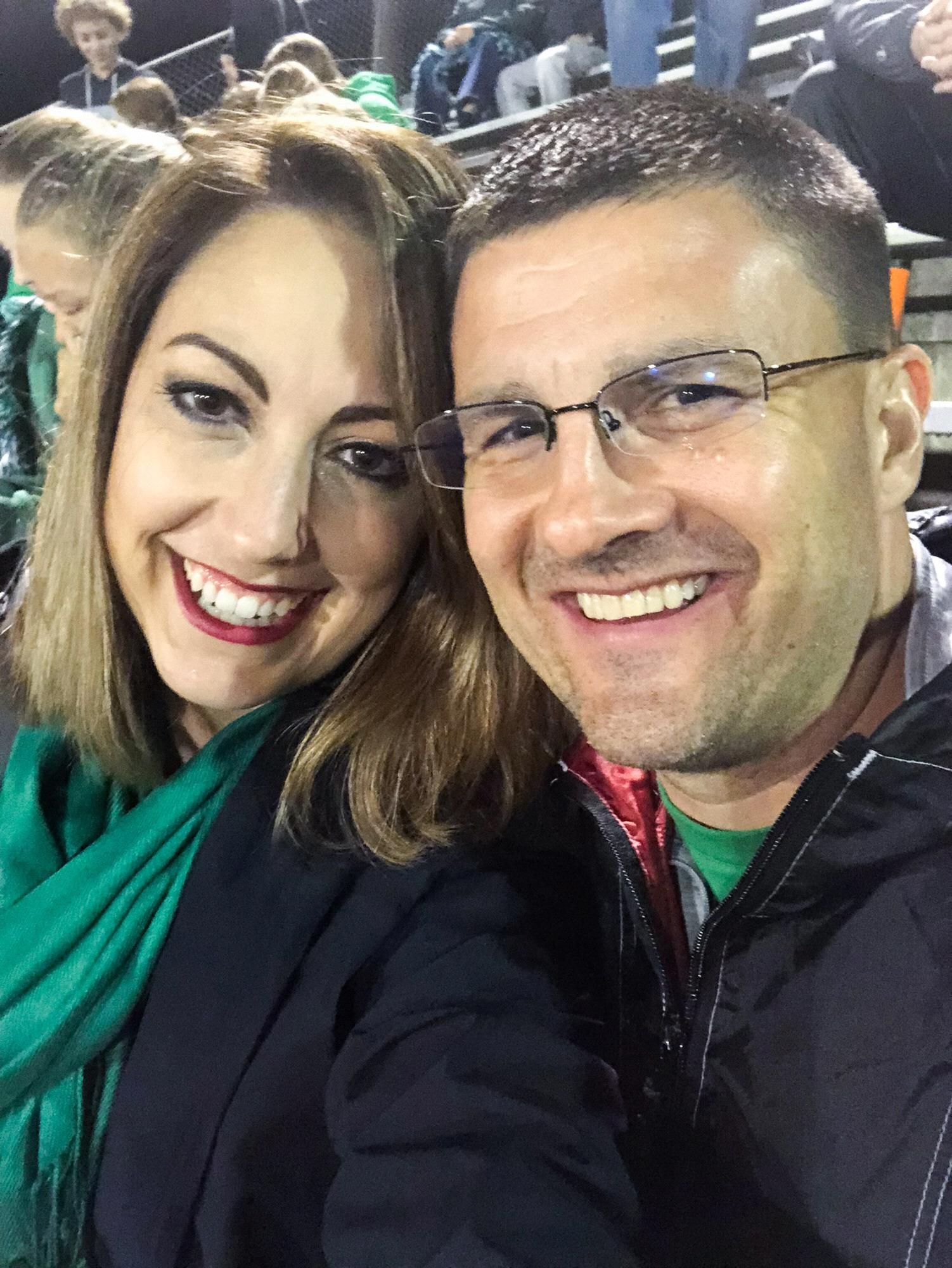 Cheering on one of our favorite Dragons during Friday Night Lights! GO DRAGONS!