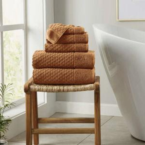 Ultra-Soft & Absorbent 100% Cotton Towel Set - Copper, 6 Piece Towel Set