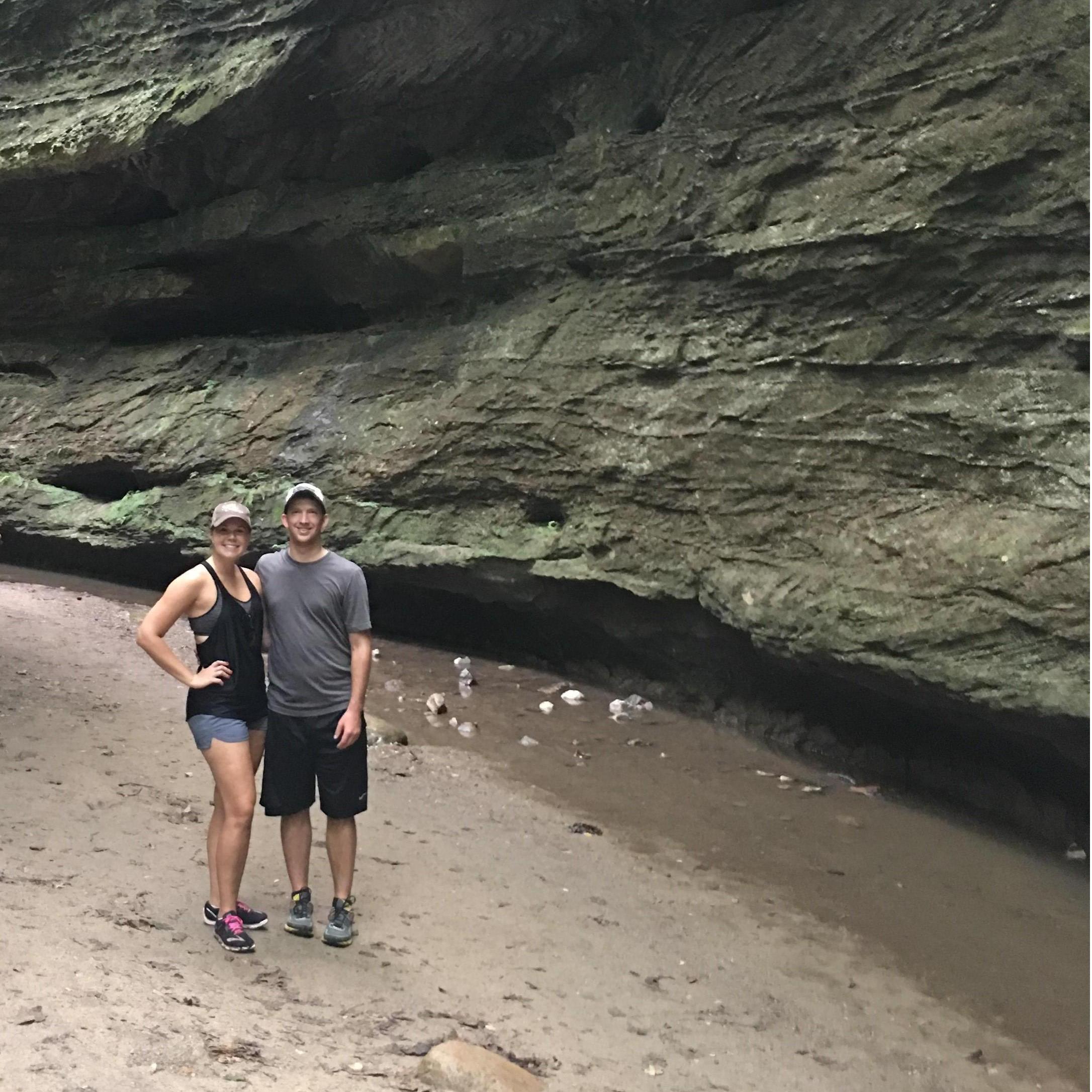 We love hiking and any activity outdoors. This was taken at Turkey Run in Indiana.