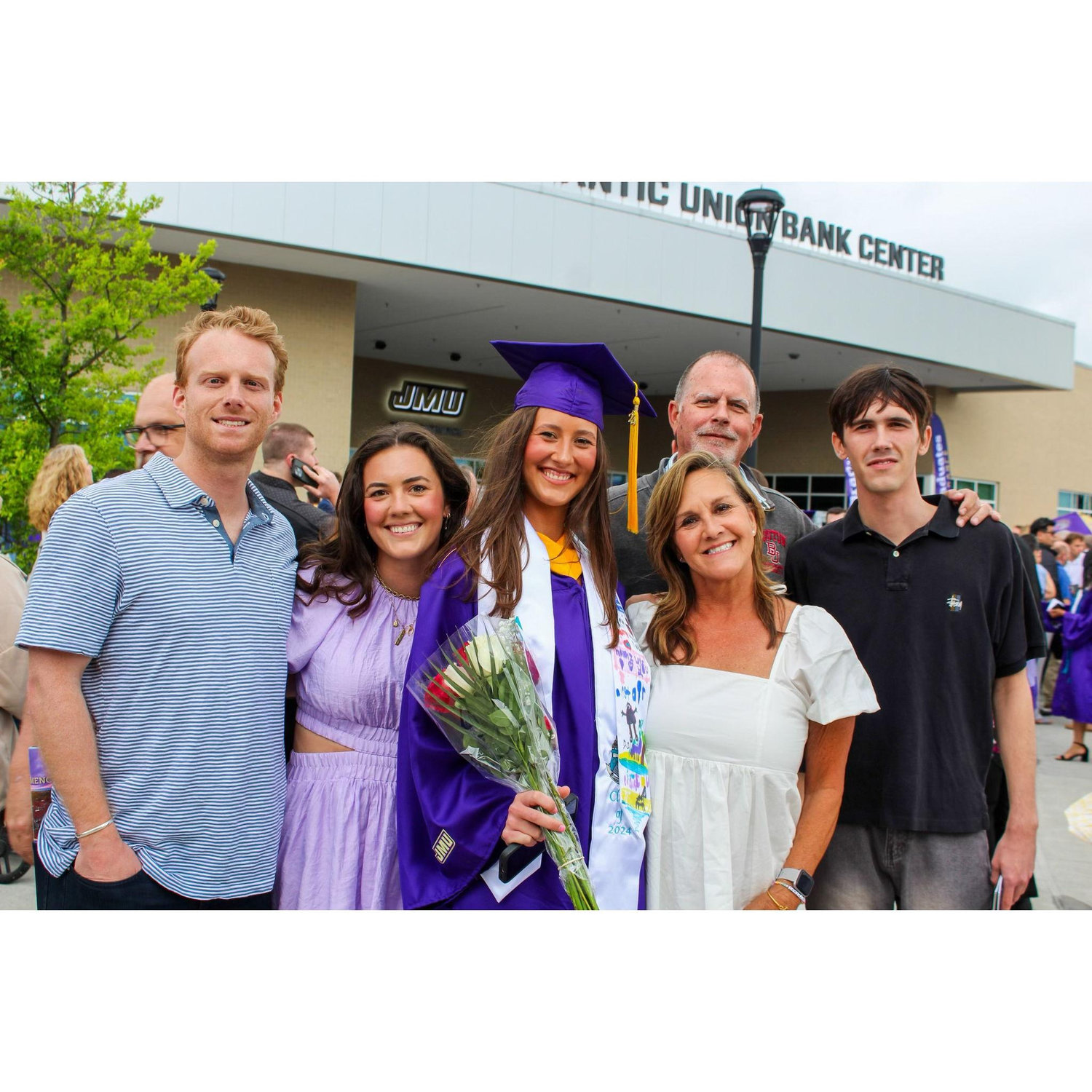 Celebrating Maggie's sisters college graduation with the New family!