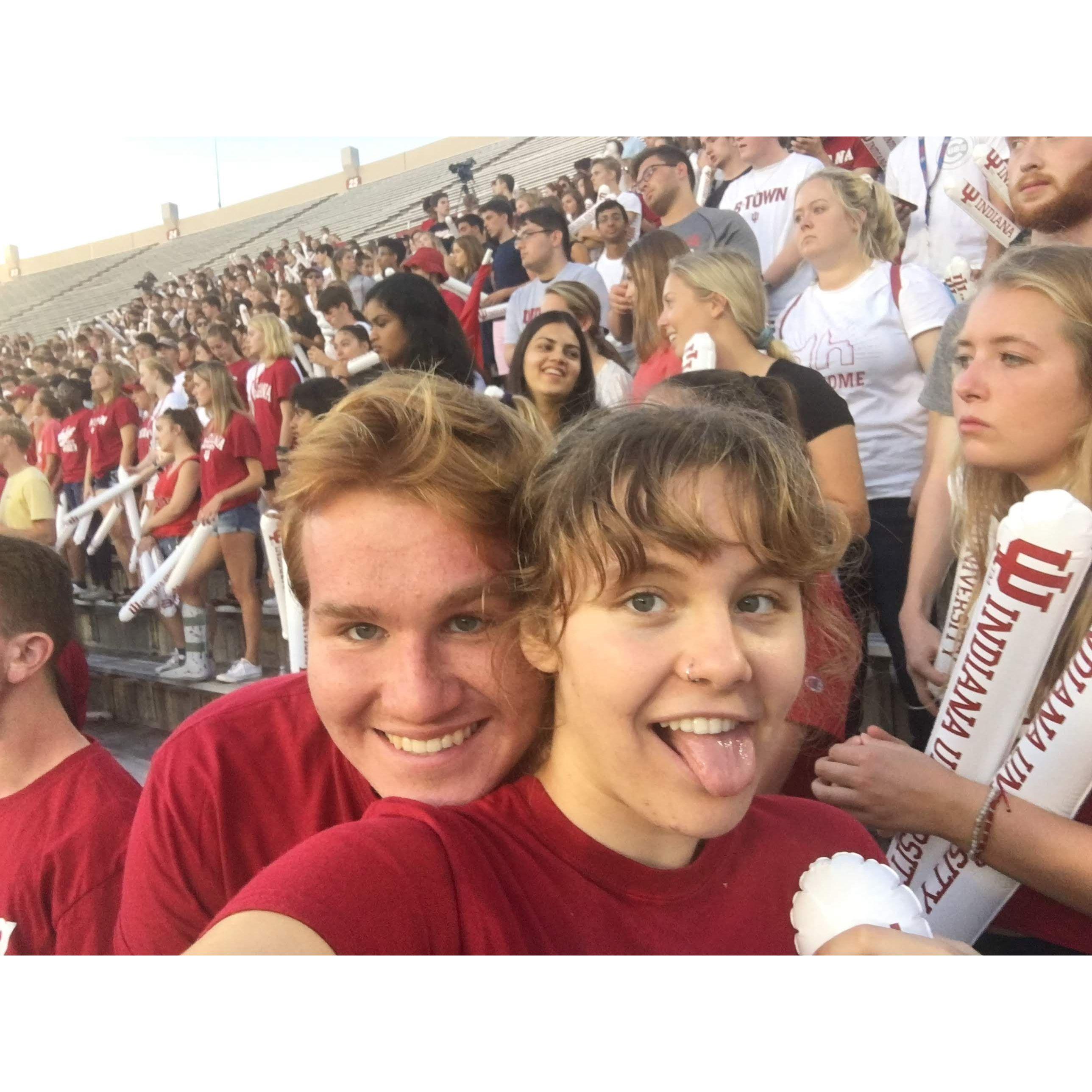 first IU pep rally as students!