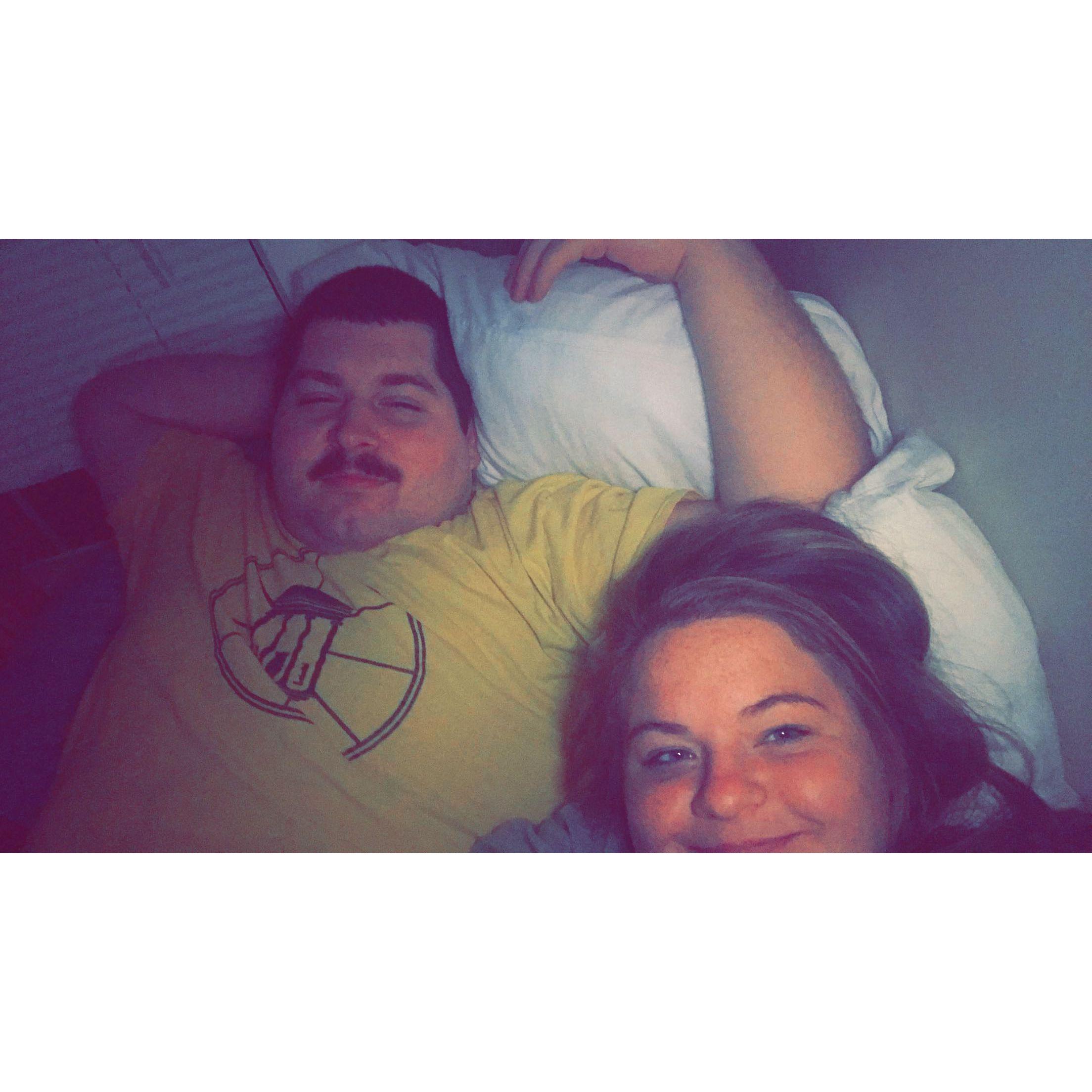 Our first photo together, 2019