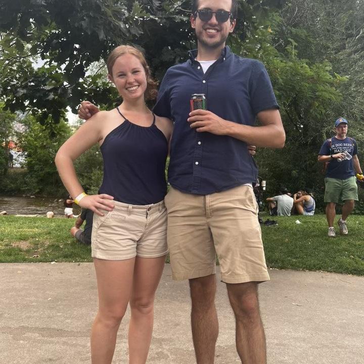 When we were just friends and showed up wearing the same outfit.