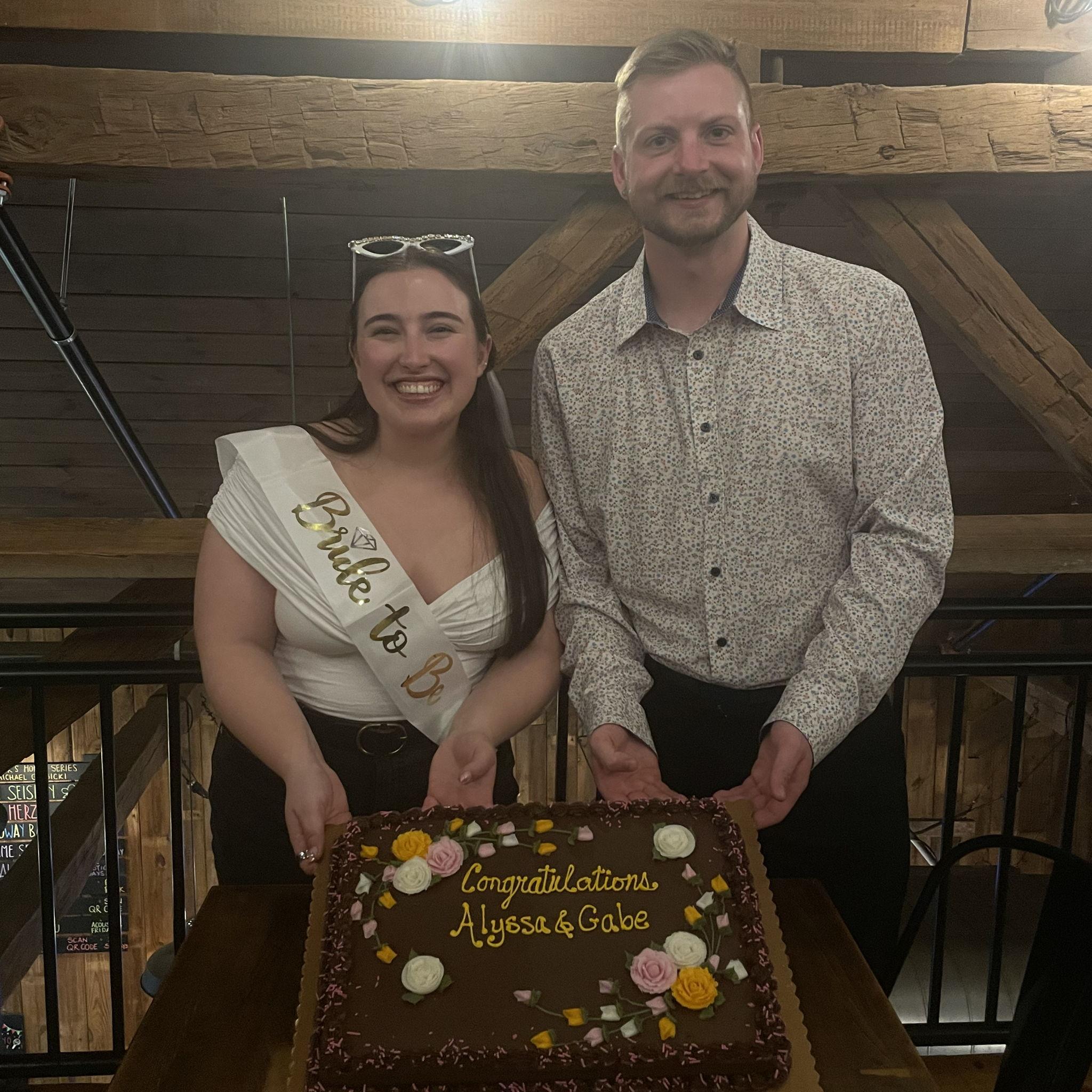 Gabe surprised Alyssa with an engagement party! 
April 2024