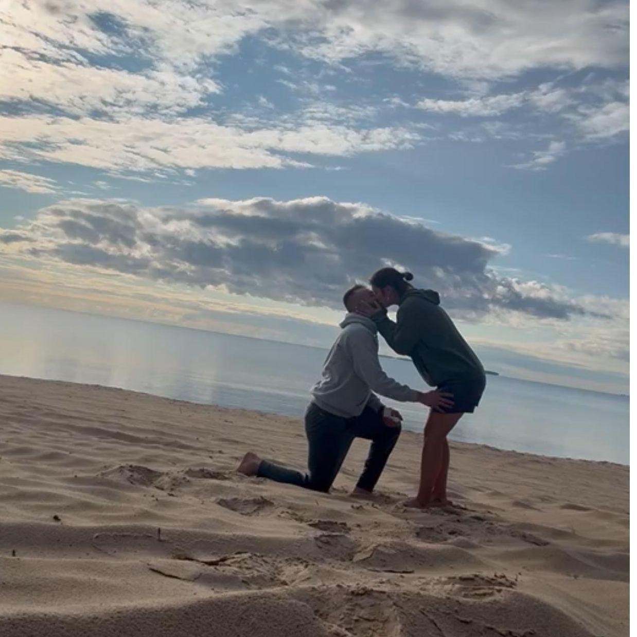 THE PROPOSAL on the beach where we will be getting married!