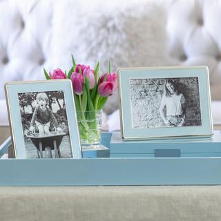 Enamel Silver Curve Photo Frame